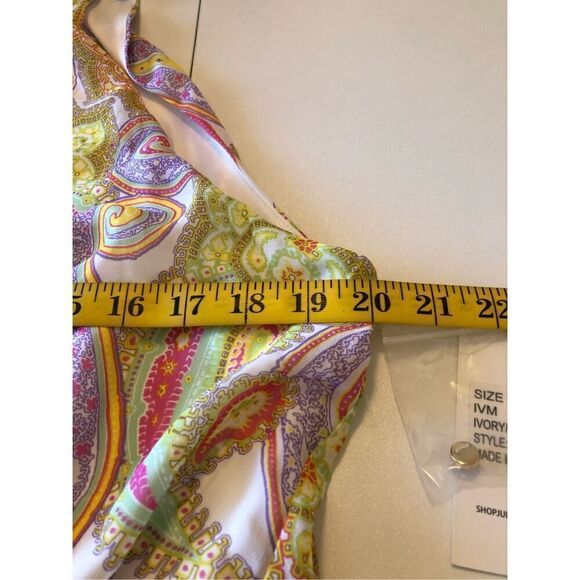 NEW Julia Jordan Pastel Paisley Soft Girl Chiffon Tiered Maxi Dress Sz 16 - Picture 11 of 16